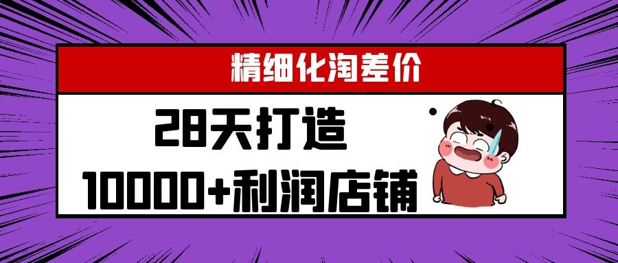 Yl精细化淘差价28天打造10000+利润店铺，精细化选品项目（附软件）-520资源库