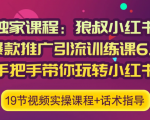 狼叔小红书爆款推广引流训练课6.0，手把手带你玩转小红书-520资源库