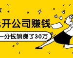 0元开公司赚钱,不花一分钱几天躺赚了30多万,详细操作流程!-520资源库