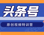 头条号原创视频特训营:一对一带你玩转短视频,新号10天日收益破252元-520资源库