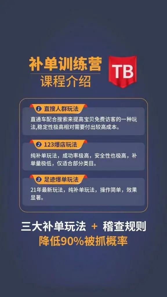 数据蛇淘宝2021最新三大补单玩法+稽查规则,降低90%被抓概率-520资源库