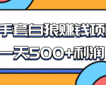 某团队收费项目:空手套白狼,一天500+利润,人人可做-520资源库