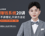苏笙君的赚钱系统20课 教你从0到1赚到你的第一桶金（不讲理论，只讲方法论）-520资源库