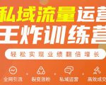 私域流量运营王炸训练营:全网引流+裂变涨粉+私域运营+高效成交-520资源库