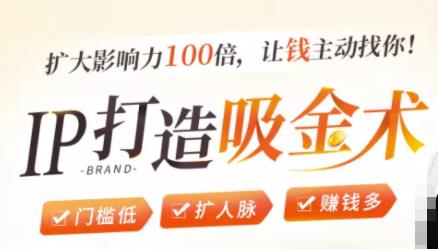 IP打造吸金术:0基础0资源,也能扩大影响力100倍,让钱主动找你!-520资源库