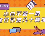 清和行记引流训练营:小白不到一周便能日引流几十精准粉-520资源库