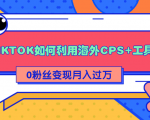 详细解析TIKTOK如何利用海外CPS+工具0粉丝轻松变现月入过万-520资源库