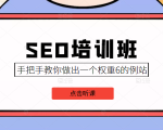 SEO培训班课程，手把手教你做出一个权重6的例站，价值8000元-520资源库