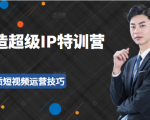 超级IP特训营：表演表达、高效输出优质短视频运营技巧，价值999元-520资源库