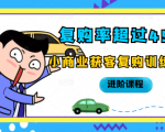 复购率超过45%，小商业获客复购训练营进阶课程-520资源库