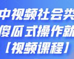抖音中视频社会类玩法,傻瓜式操作就能赚钱【视频课程】-520资源库