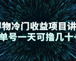得物冷门收益项目讲解，单号一天可撸几十+-520资源库