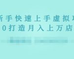 2022年虚拟项目实战指南，新手从0打造月入上万店铺-520资源库