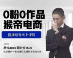 猴帝电商直播起号课,零粉零作品开播底层逻辑,直播五天打爆广场流量-520资源库