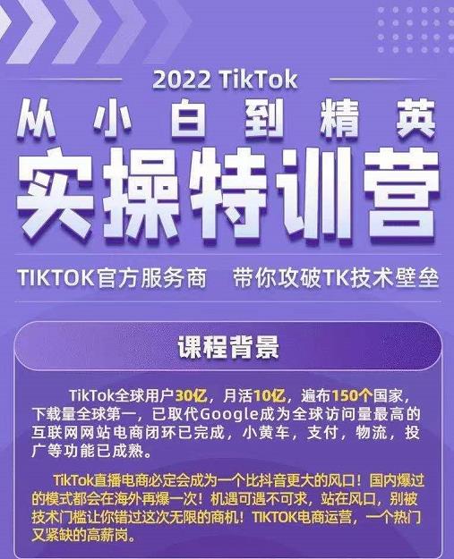 Seven漆·2022Tiktok从小白到精英实操特训营,带你掌握Tiktok账号运营-520资源库