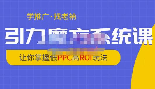 老衲·引力魔方系统课,让你掌握低PPC高ROI玩法,价值299元-520资源库