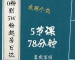 0粉到5万粉起号日记,大志参谋起号经历及变现逻辑-520资源库