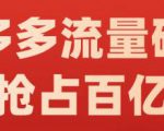 阿杰·拼多多流量破局:如何打黑标,爆款的思路,拼多多流量框架,快速抢占百亿流量-520资源库
