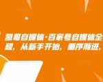 凯哥自媒体·百家号自媒体全套实战赚钱教程，从新手开始，循序渐进，系统的讲解-520资源库