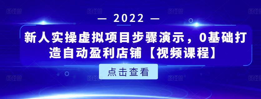 新人实操虚拟项目步骤演示,0基础打造自动盈利店铺【视频课程】-520资源库