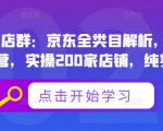 贝千电商店群:京东全类目解析,京东店群专业运营,实操200家店铺,纯实战经验-520资源库