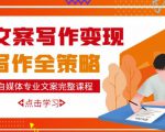 自媒体专业文案写作变现,月入10W+写作策略,教你从零开始学写作-520资源库