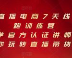抖音直播电商7天线上陪跑训练营,巨量学官方认证讲师团带你玩转直播带货-520资源库