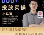 小马哥-Dou+投放实操课，抖加投放，随心推，付费起号逻辑，打破低播放转化-520资源库