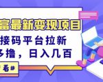 东方财富最新变现项目，利用接码平台拉新，多号多撸，日入几百无压力-520资源库