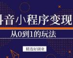 商梦网校-抖音小程序一个能日入300+的副业项目，变现、起号、素材、剪辑-520资源库