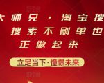 电商大师兄·淘宝搜索新玩法，搜索不刷单也能真正做起来-520资源库