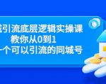 同城引流底层逻辑实操课,教你从0到1做一个可以引流的同城号(价值4980)-520资源库