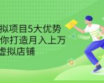 拆解虚拟项目5大优势，0基础教你打造月入上万虚拟店铺（无水印）-520资源库