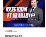 教你如何打造超级IP，抖音流量红利新机遇（价值980元）-520资源库