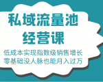 16堂私域流量池经营课：低成本实现指数级销售增长，零基础没人脉也能月入过万-520资源库