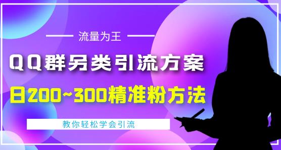 价值888的QQ群另类引流方案，半自动操作日200~300精准粉方法【视频教程】-520资源库