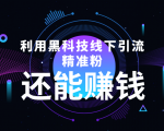 利用黑科技线下精准引流，一部手机可操作，还能赚钱【视频+文档】-520资源库