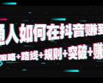 普通人如何在抖音赚到钱:策略 路线 规则 突破 赚钱(10节课)-520资源库