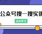 公众号搜一搜实训,收录与恢复收录、 排名优化黑科技,附送工具(价值998元)-520资源库