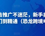 亚马逊广告推广不迷茫，新手卖家产品运营入门到精通（恐龙跨境电商）-520资源库