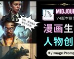 Midjourney V4版本操作教程：2个简单参数，完成漫画生成，人物创建-520资源库