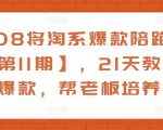 108将淘系爆款陪跑营【第11期】,21天教运营打爆款,帮老板培养运营-520资源库
