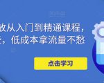万相台投放从入门到精通课程，学会这些，低成本拿流量不愁-520资源库