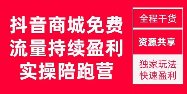 抖音商城搜索持续盈利陪跑成长营，抖音商城搜索从0-1、从1到10的全面解决方案-520资源库