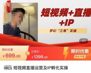 谦四·短视频直播运营及IP孵化实操，80节干货实操分享-520资源库