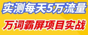 百度万词霸屏实操项目引流课，30天霸屏10万关键词-520资源库