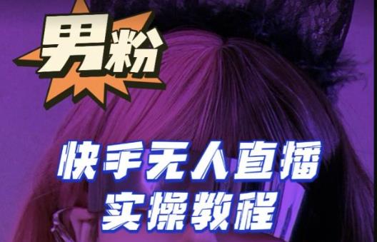 【男粉落地项目】零基础玩转男粉快手无人直播月入3w+，2023快手无人直播实操教程-520资源库