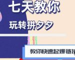 拼多多快速起爆链接思路1.0课程，七天教你玩转拼夕夕，教你快速起爆链接-520资源库