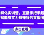 直播孵化实训营，直播手把手起号，赋能有实力想赚钱的直播团队-520资源库