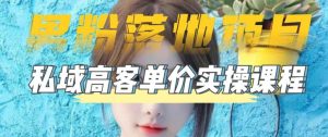 【男粉落地项目】零基础玩转男粉短视频转私域日产500+,2023男粉高客单价实操教程-520资源库